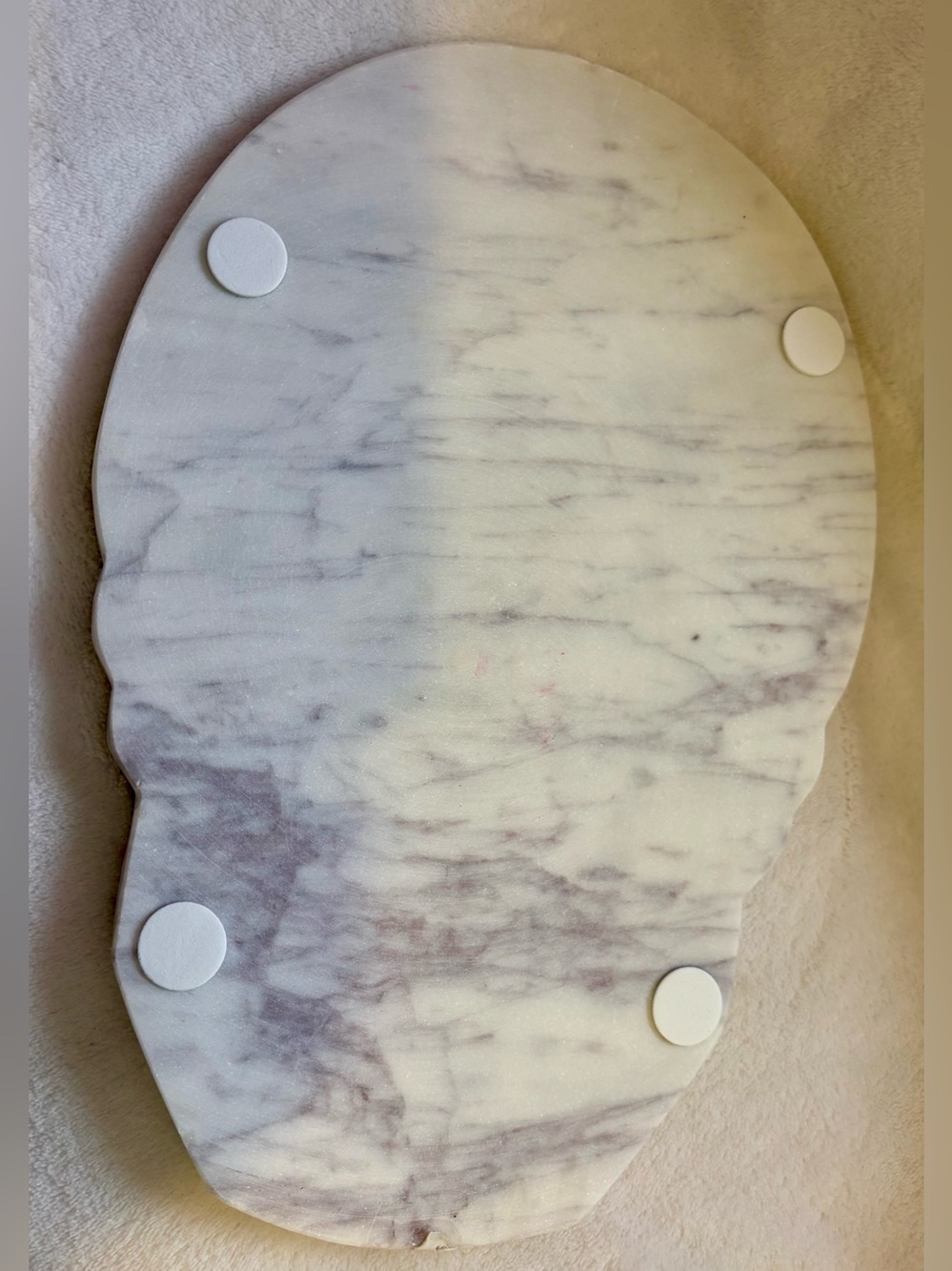 Way To Celebrate Skull Marble Serve Board - White and Gray - Picture 5 of 7